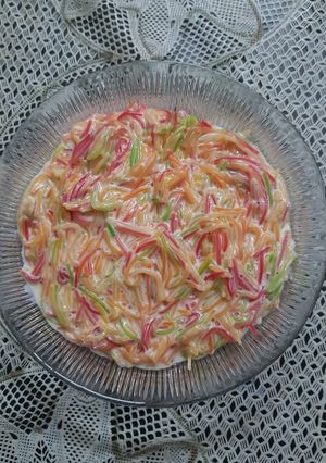 A picture of Colorful vermicelli.