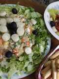 Ensaladilla especial con remolacha y palmitos