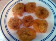 A picture of beans and fried plantain