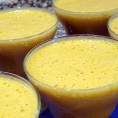 A picture of condensed milk cream (portuguese baba de camelo).