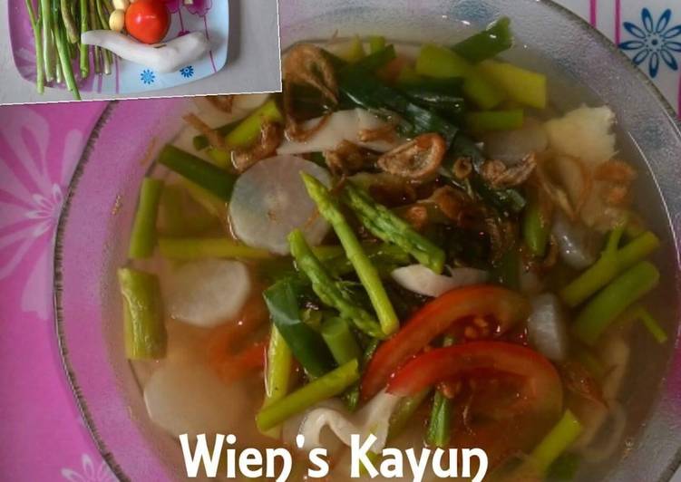 Resep Sup Jala (Jamur Tiram, Lobak Putih, Asparagus), Lezat