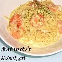 A picture of Prawn and Tuna Curry Cream Pasta.