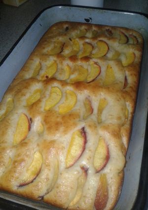 A picture of Peach Cobbler.