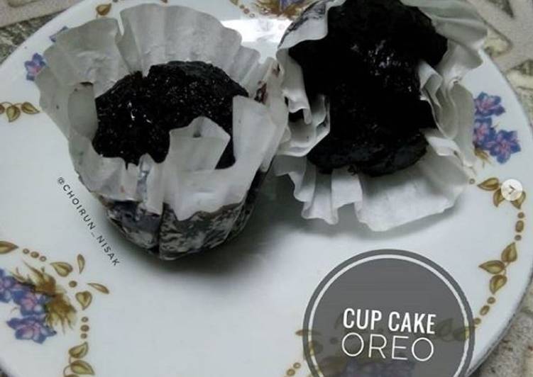 Cup Cake Oreo kukus (3 Bahan saja)
