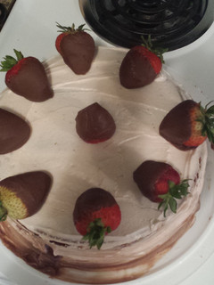 A picture of Double Dipped Chocolate Strawberry Cake.