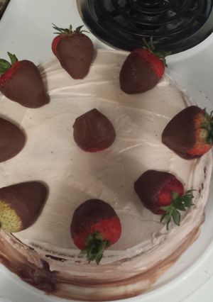 A picture of Double Dipped Chocolate Strawberry Cake.
