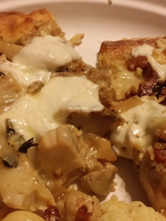 A picture of Grilled Chicken & Bacon with Garlic White Sauce.