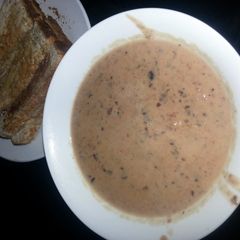 bacon and bean soup A picture of bacon and bean soup.