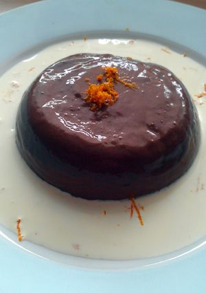 A picture of Vickys Chocolate Pannacotta, GF DF EF SF NF.