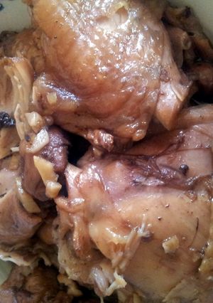 A picture of shoyu chicken.