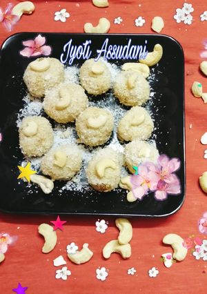 A picture of Milkmaid Coconut Ladoo 🥰🥰🥰🥰😋😋❤️💘.