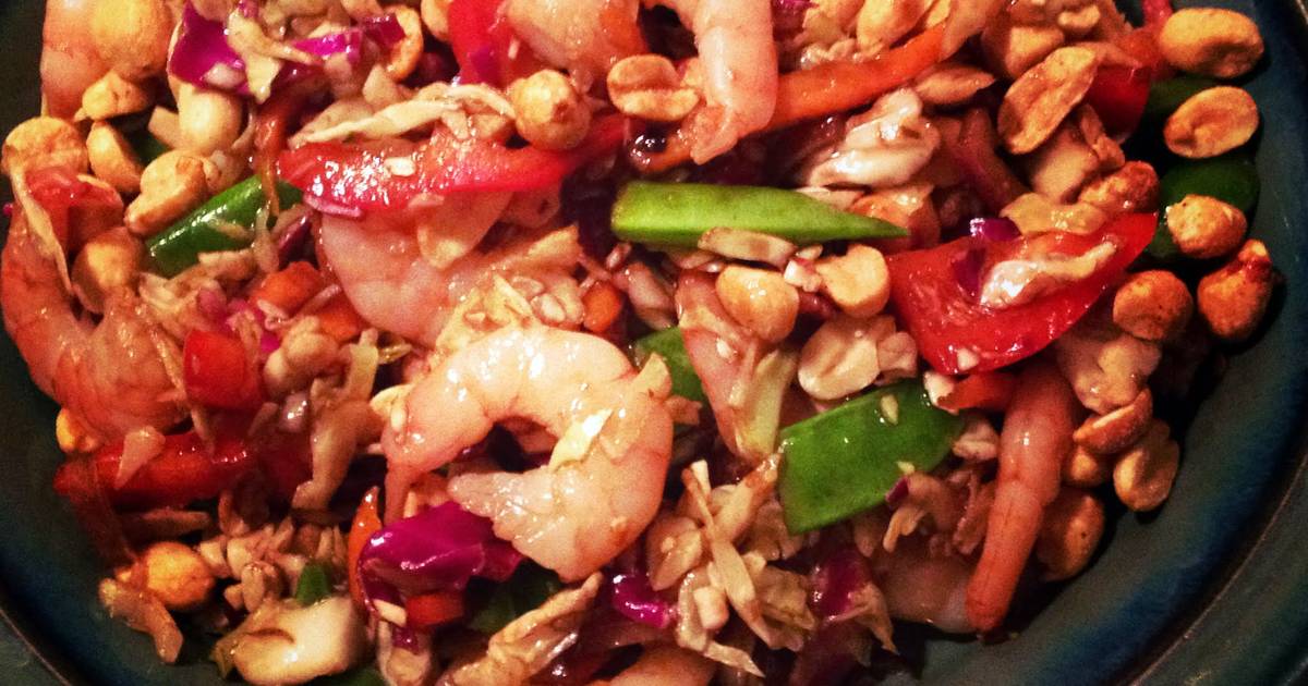 Spicy Asian Slaw With Shrimp