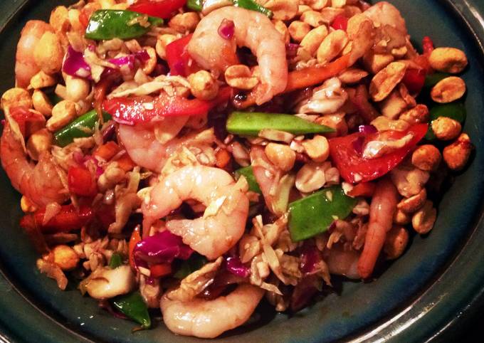 Spicy Asian Slaw With Shrimp