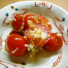 A picture of Super Easy Marinated Tomatoes and Myoga Ginger.