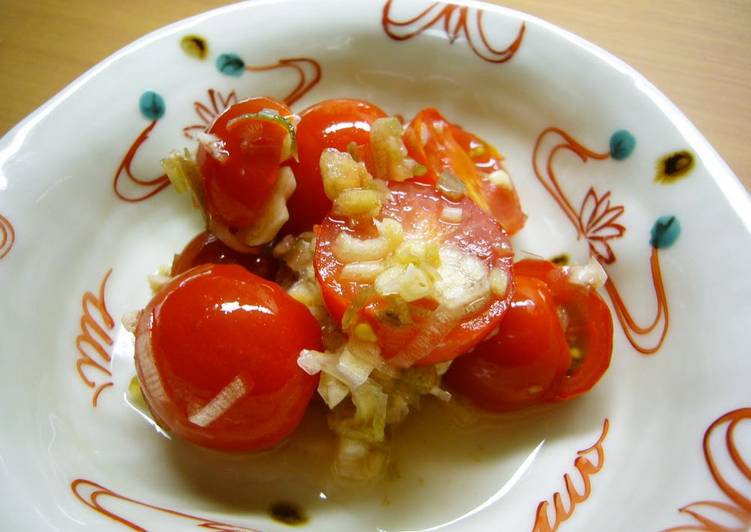 Easiest Way to Prepare Speedy Super Easy Marinated Tomatoes and Myoga Ginger