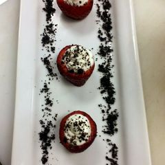 A picture of Stuffed strawberries.