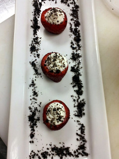 A picture of Stuffed strawberries.