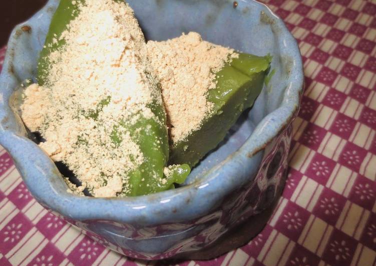 Cake Flour-Based Matcha Warabi Mochi