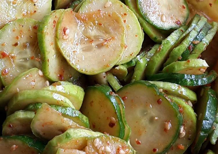 Steps to Prepare Ultimate Korean Cucumber Salad (Spicy)