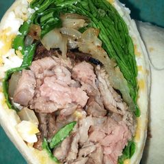 A picture of Steak wrap.