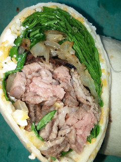 A picture of Steak wrap.