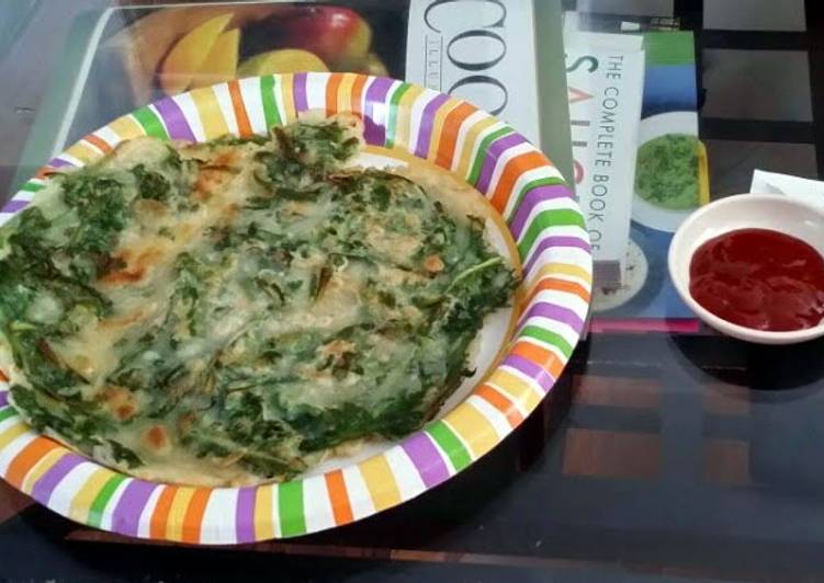 Recipe of Appetizing Korean pancakes with chives and crown daisy