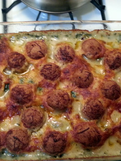 A picture of turkey meatball Bake.