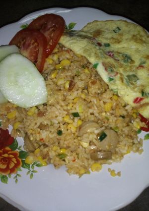 Foto resep Nasi goreng spesial sosis jagung