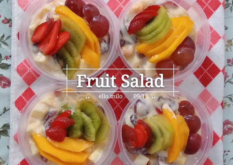 Resep Salad Buah Segar Warna Warni, Lezat