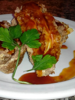 Una foto de Carne Rellena bañada en Salsa Agridulce