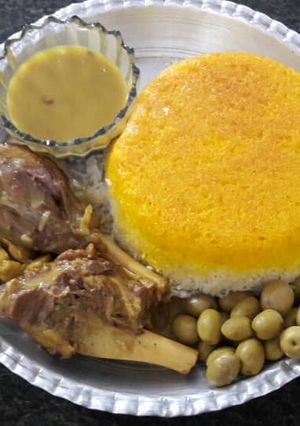 عکسی از دستور چلو ماهیچه خونگی