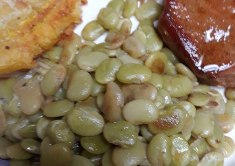 Lima Beans and Shallots