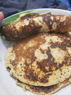 Una foto de Panqueques de avena y plátano
