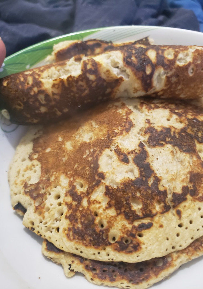 Una foto de Panqueques de avena y plátano