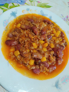 Hagymás chilis bab recept fotója