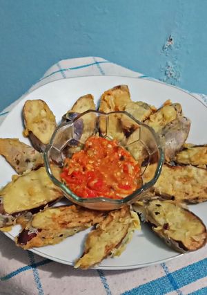 Foto resep Terong kriyuk sambal bawang cocol