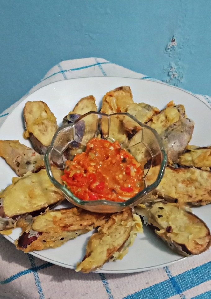 Foto resep Terong kriyuk sambal bawang cocol