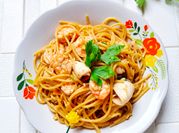 Gambar spaghetti seafood