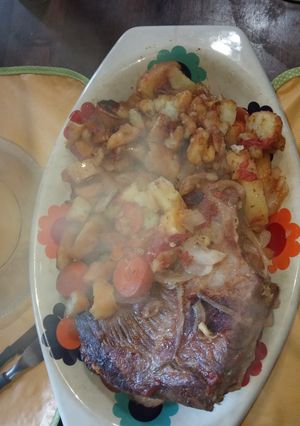 Una foto de Tapa de asado al horno con vegetales