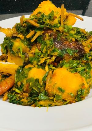 A picture of Vegetable yam aka “ji agworoagwo”.