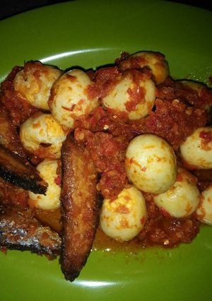 Foto resep Balado telor puyuh ikan Cue