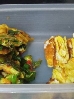 Foto resep Telur dadar cabe tumis gurih margarin dan telur gulung