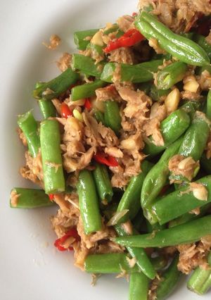 Foto resep Tumis Buncis dengan ikan Tuna, enak praktis untuk tanggal tua