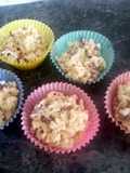 white chocolate rice bubbles with cranberry and coconut