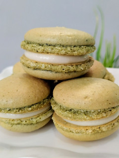 Foto resep Matcha Macarons Part 2 dengan Creamcheese Filling