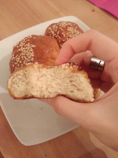 A picture of Awesome Chewy Pretzel Buns.