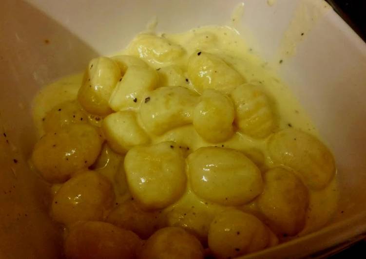 Creamy, cheesy gnocchi