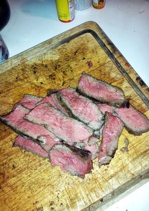 A picture of Grilled marinated London Broil.