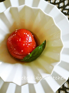 A picture of Marinated Tomato with Shio-koji.