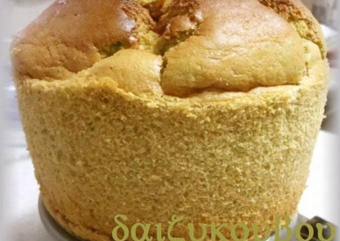 Oil-Free, Sugar-Free Rice Flour Soy Milk Chiffon Cake